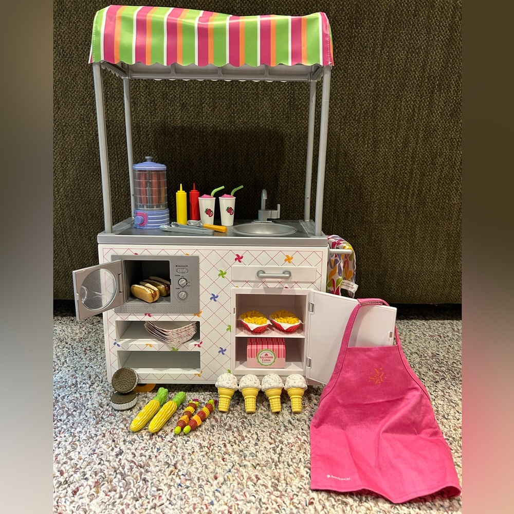 Retired American Girl Doll Campus Snack Cart - Picture 2 of 4